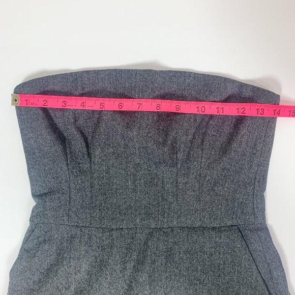 Club Monaco strapless wool blend sheath dress grey - Picture 9 of 13